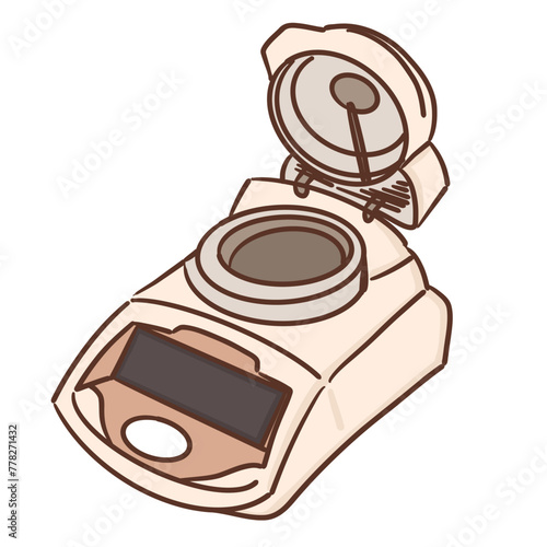 opened moisture measure machine_moisture measure illustration
