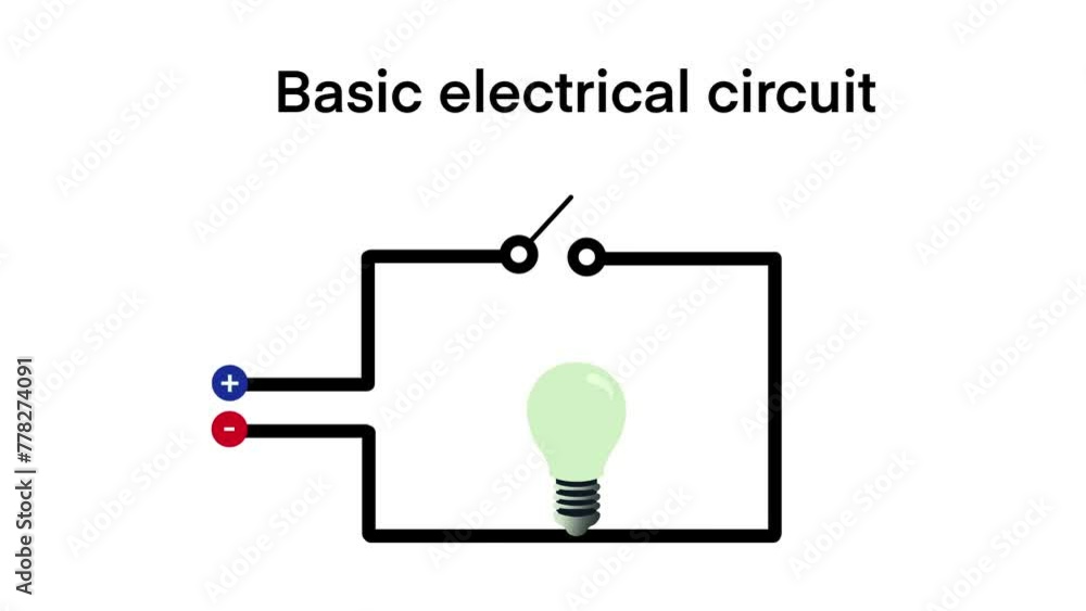 Basic electric circuit with battery light bulb electric circuit diagram ...