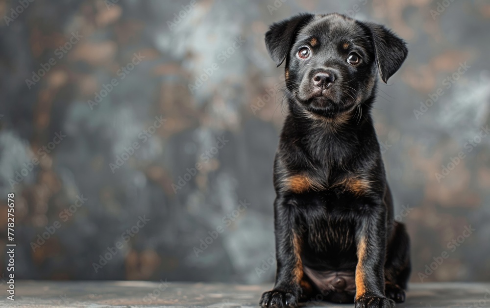 The adorable puppy's cute smile shines in the . The adorable puppy's cute smile shines in the .