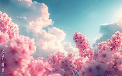 A background of pastel pink and blue bubbles