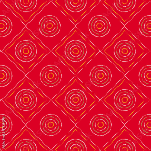Traditional Indian Red bandhani Pattern Vector