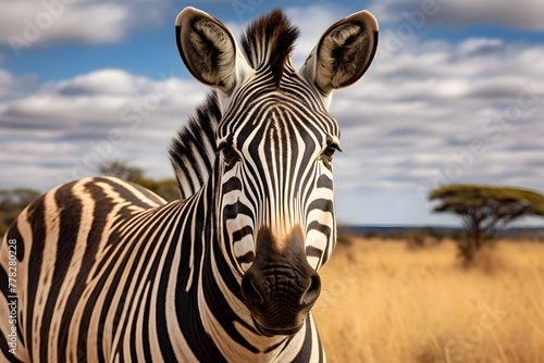 Close up photo of a zebra in nature  zebra in nature wildlife zebra