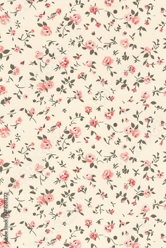 Small floral pattern, wild flowers, seamless background for textile or book covers