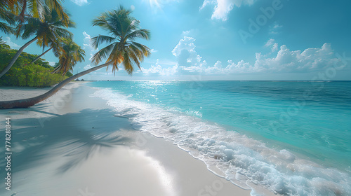 Wallpaper Mural beach with palm trees Torontodigital.ca