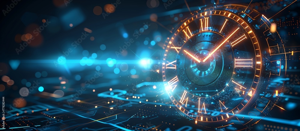 Abstract time data digital clock management planning business and time concept Abstract time data digital clock management planning business and time concept