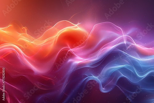 A colorful wave of light with a purple and blue section photo