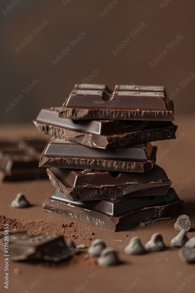 A 3D model of a cute chocolate-themed cookbook on a minimalist background A 3D model of a cute chocolate-themed cookbook on a minimalist background