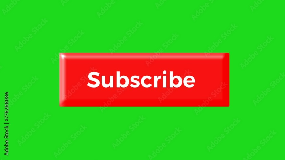 Subscribe Button on green screen Subscribe Button on green screen