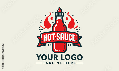 Sauce logo food icon restaurant logo Spicy sauce logo template © syahed