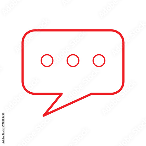 Chat icon vector for web and mobile app. speech bubble sign and symbol. comment icon. message