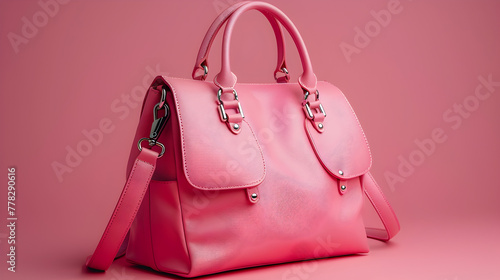 Beautiful Trendy Smooth Youth Women's Handbag in Gentle Pink