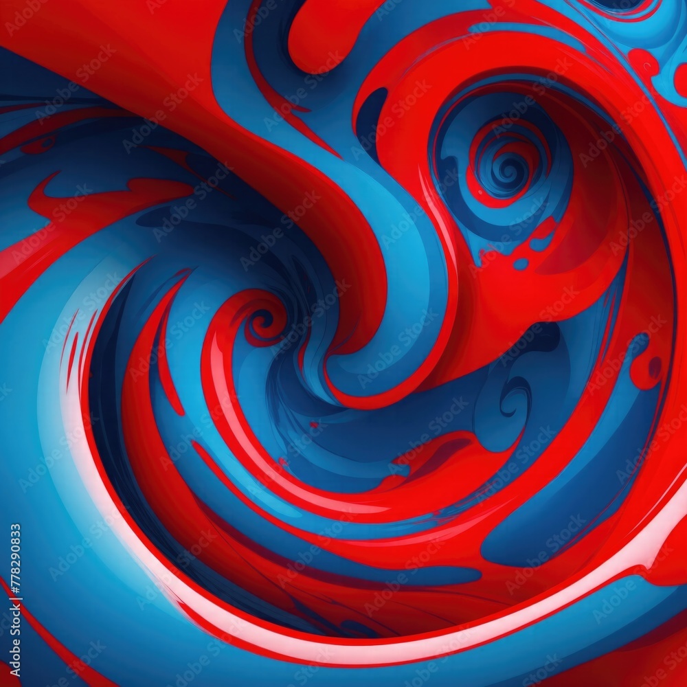 Red and blue wallpaper with a colorful swirl Red and blue wallpaper with a colorful swirl