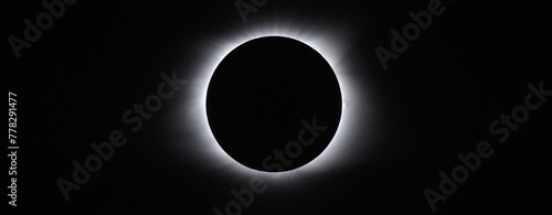 Beautiful close up high resolution image of a full solar eclipse- totality- USA