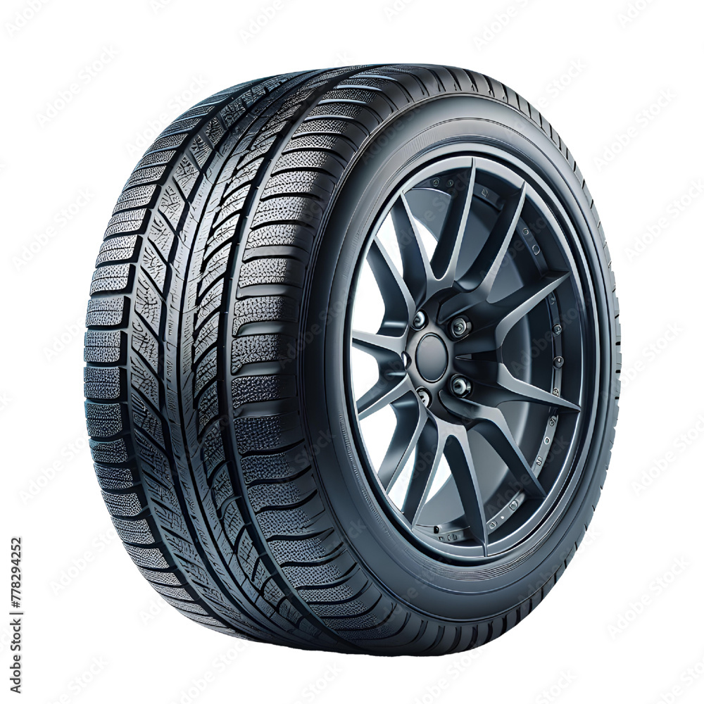 car tires isolated on white background