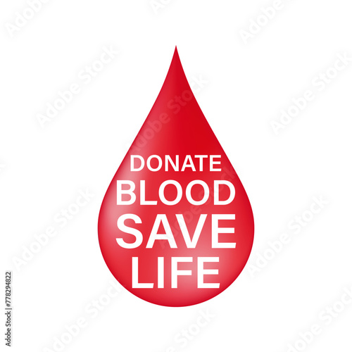 Blood Drop. Blood Donation Concept. World Blood Donor Day. Vector Illustration. 