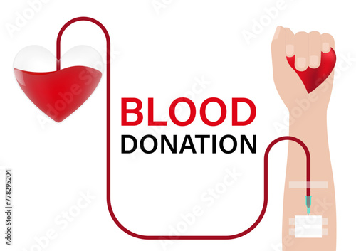 Blood Donation Concept. World Blood Donor Day. Vector Illustration. 