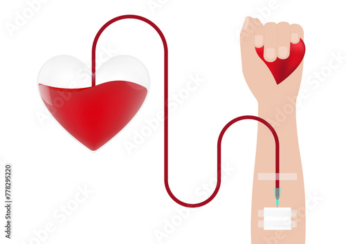 Blood Donation Concept. World Blood Donor Day. Vector Illustration. 