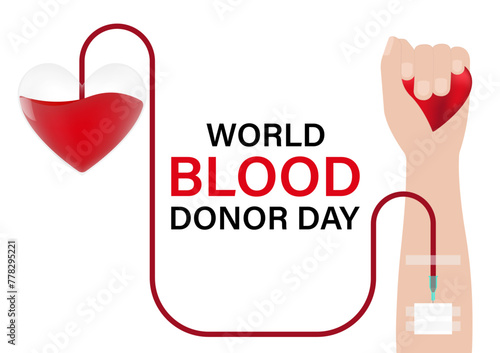 Blood Donation Concept. World Blood Donor Day. Vector Illustration. 