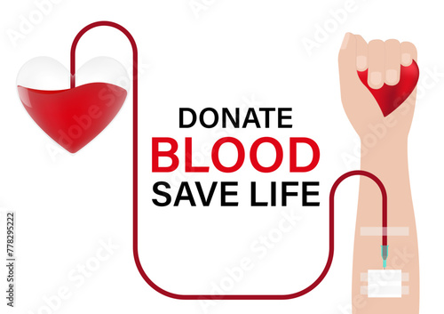 Blood Donation Concept. World Blood Donor Day. Vector Illustration. 