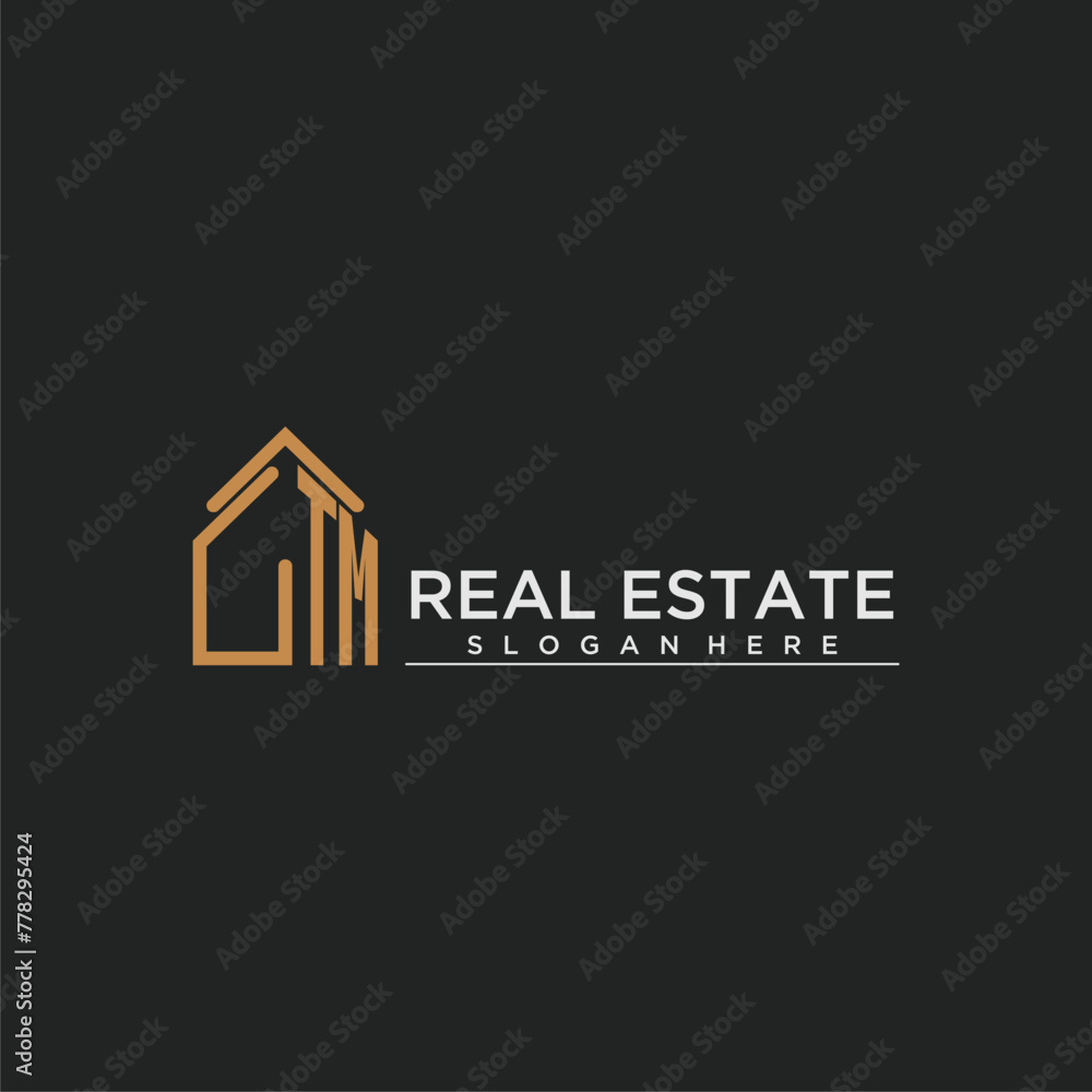 TM initial monogram logo for real estate design TM initial monogram logo for real estate design