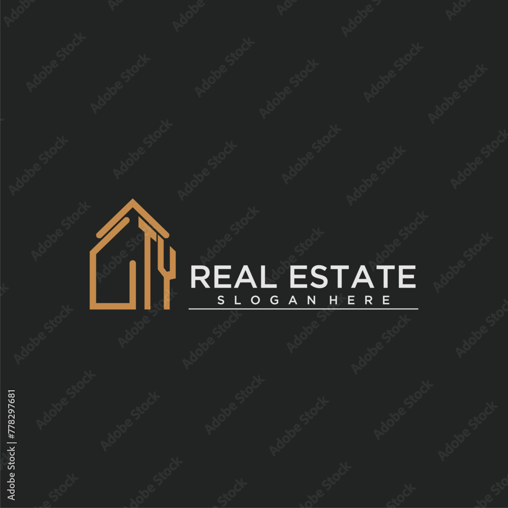 TY initial monogram logo for real estate design TY initial monogram logo for real estate design