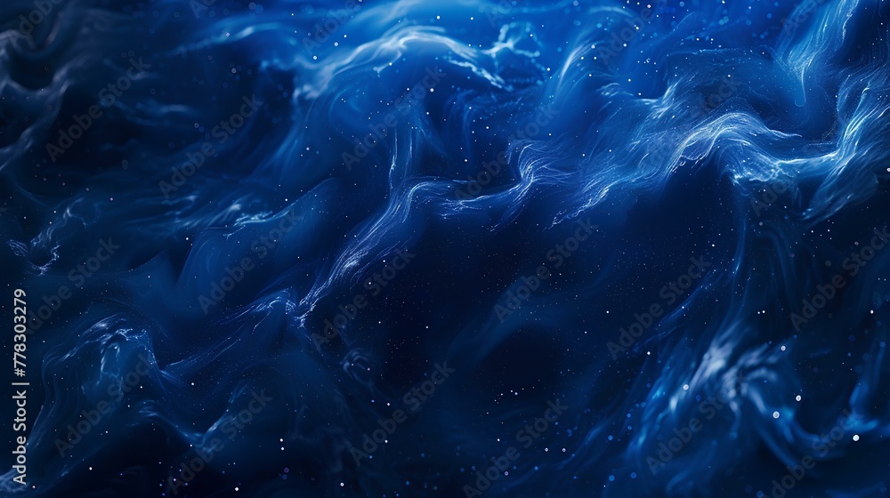 Obraz premium Blue Smoke Over Ocean Waves