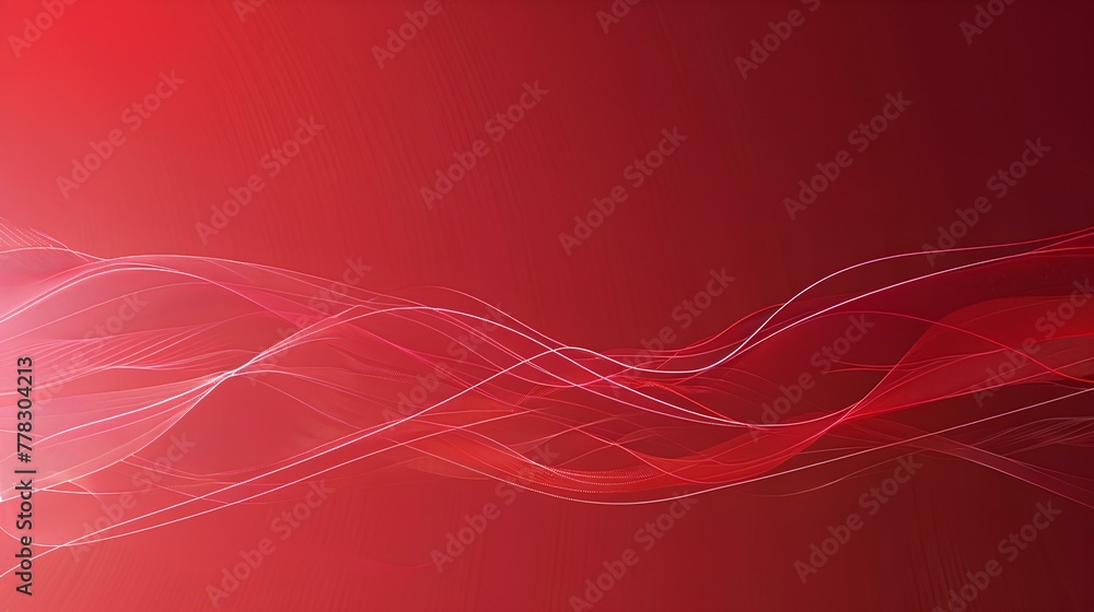Fototapeta premium Red Wave Abstract Design Wallpaper