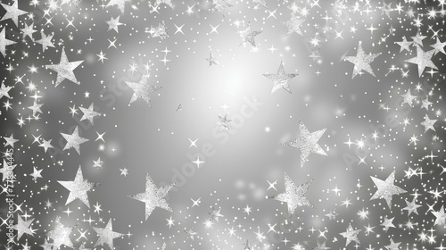 Wallpaper Mural Silver Snowflake Christmas Background with Blue Light Torontodigital.ca