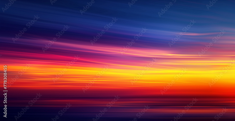 yellow sky blue blurry background, in dark purple and bright orange style, tonalist color scheme, Ai Generated Images