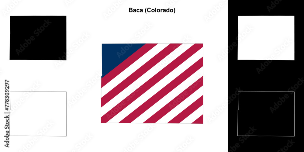 Baca County (Colorado) outline map set Baca County (Colorado) outline map set