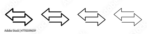 Two opposite arrows icons. Transfer vector signs