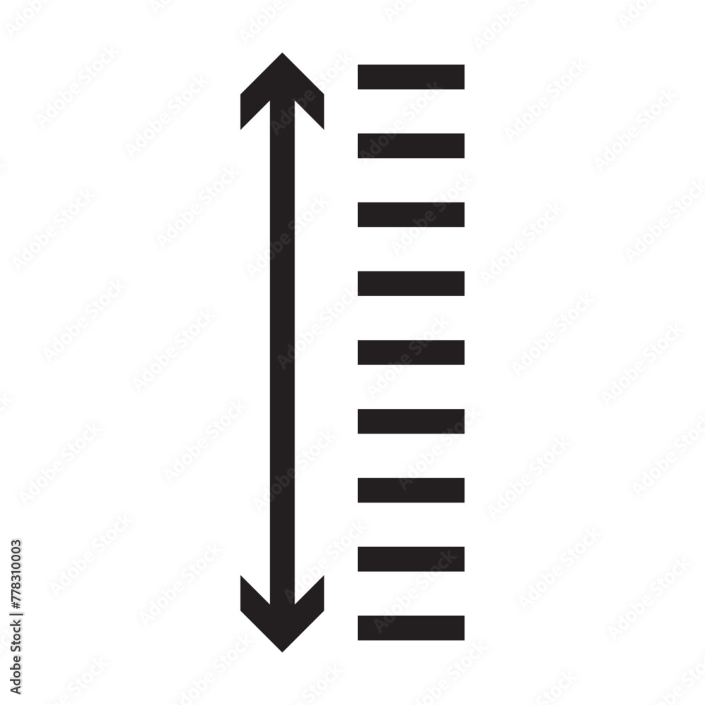 adjustable height icon set. adjust length vector symbol. size adjustment arrow sign. adjustable height icon set. adjust length vector symbol. size adjustment arrow sign.