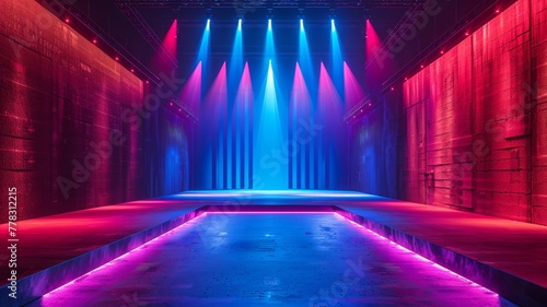 Wallpaper Mural Blue and red stage illumination for dramatic effect Torontodigital.ca