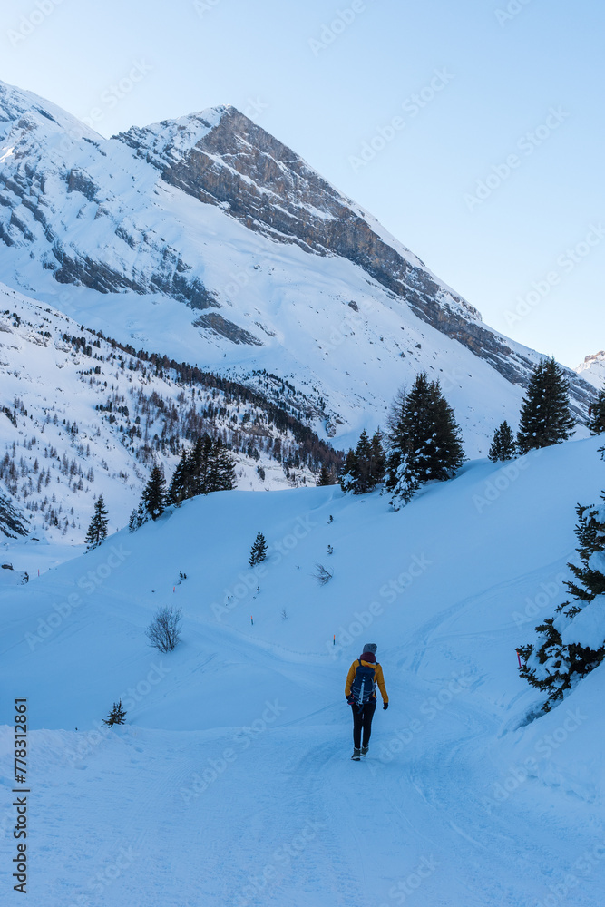 Winter hikes in Switzerland are always a good opportunity to see the beauty of the snowy mountains