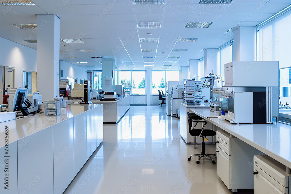 Modern medical laboratory with advanced analytical equipment Modern medical laboratory with advanced analytical equipment