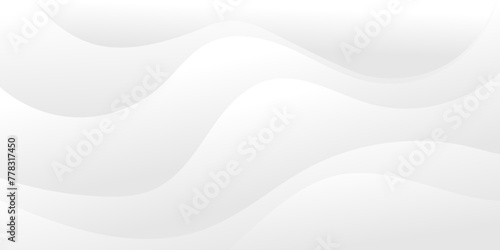 Abstract white and light gray wave modern soft luxury texture with smooth and clean vector subtle background illustration. Banner design. 