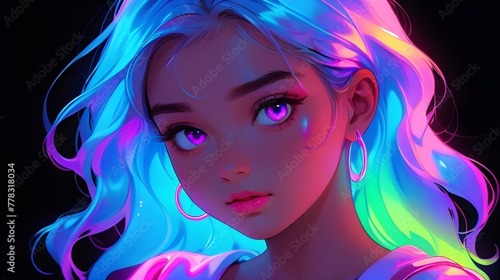 Shimmering Enchantment The Alluring Beauty of a Beautiful Girl's Face Shimmering Enchantment The Alluring Beauty of a Beautiful Girl's Face