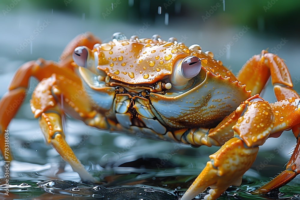 Close Up of a Crab in the Water Close Up of a Crab in the Water