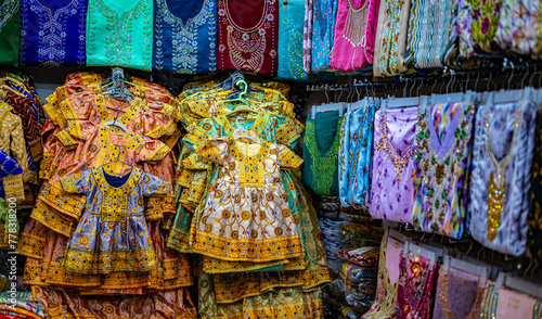 Traditional Omani clothes sold on Souq Muttrah, Muscat, Oman