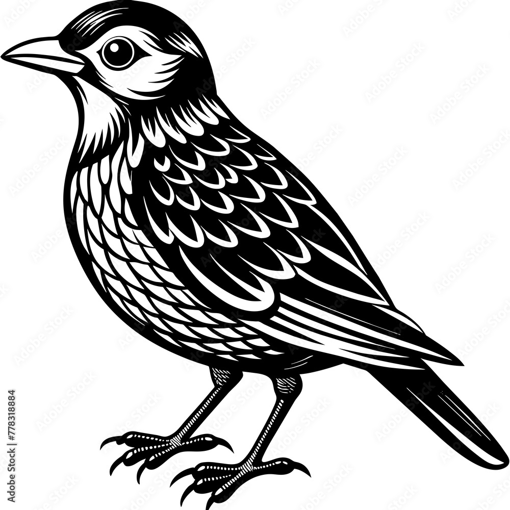 Obraz premium Bird vector illustration. 
