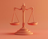 3d legal justice balance scale
