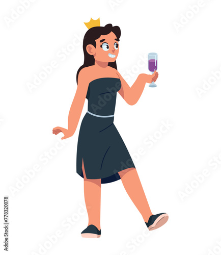 stag party celebrating woman