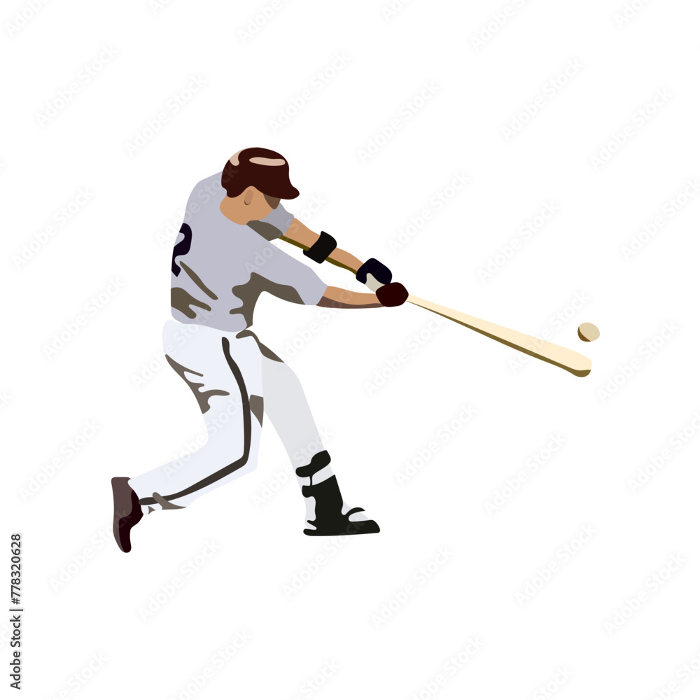 Fototapeta premium base ball player illustration design isolated in white background Vector 