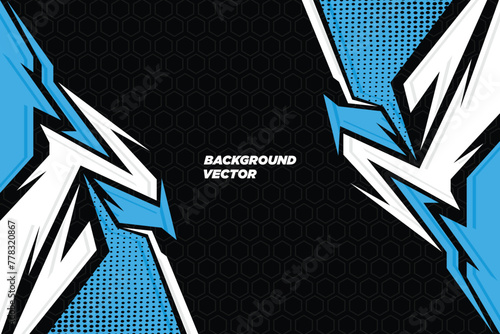 Car decal livery wrap banner abstract stripe sporty Vector EPS