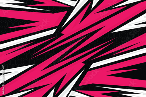 Car decal livery wrap banner abstract stripe sporty Vector EPS