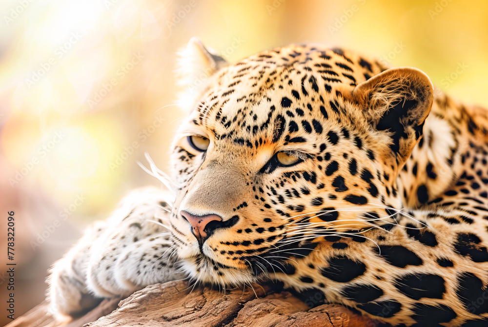 leopard Panthera pardus lying down resting leopard Panthera pardus lying down resting