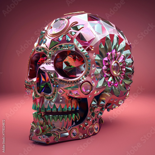 Crystal Cinco de mayo skull