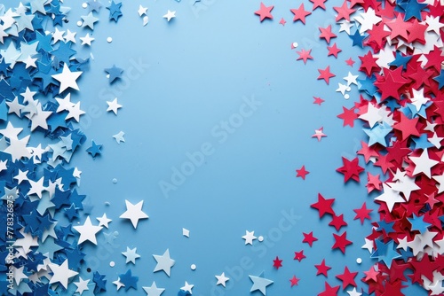4th of July Graphic Design Template with Empty Area