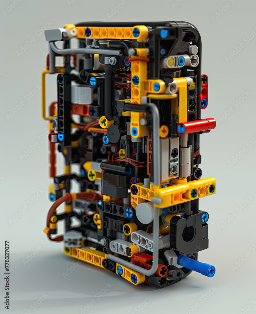 Complete internal structure of mobile phone,Rubber material,lego style