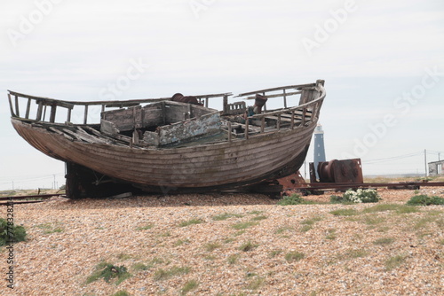 old boat on the beach